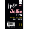 Halo Jellie Tips Short SQUARE clear x 120 Size 0-11