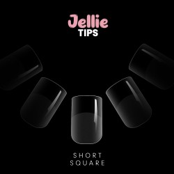 Halo Jellie Tips Short SQUARE clear x 120 Size 0-11