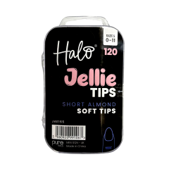 Halo Jellie Tips Short ALMOND clear x 120 Size 0-11