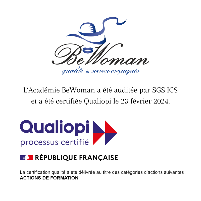 Académie BeWoman Certifiée Qualiopi