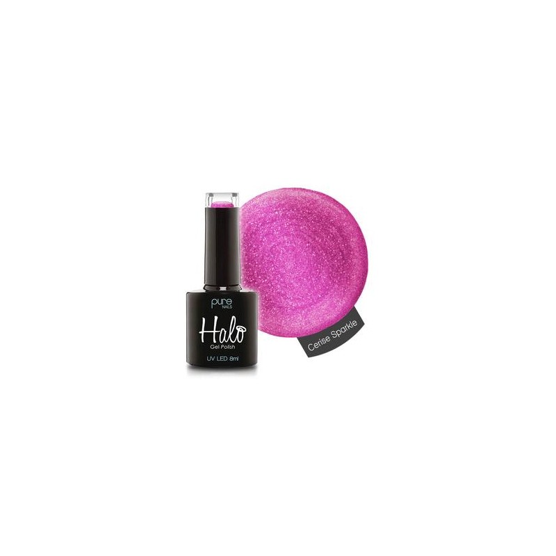 HALO VSP 8ml CERISE SPARKLE couvrance 2/5 by PURE NAILS UK