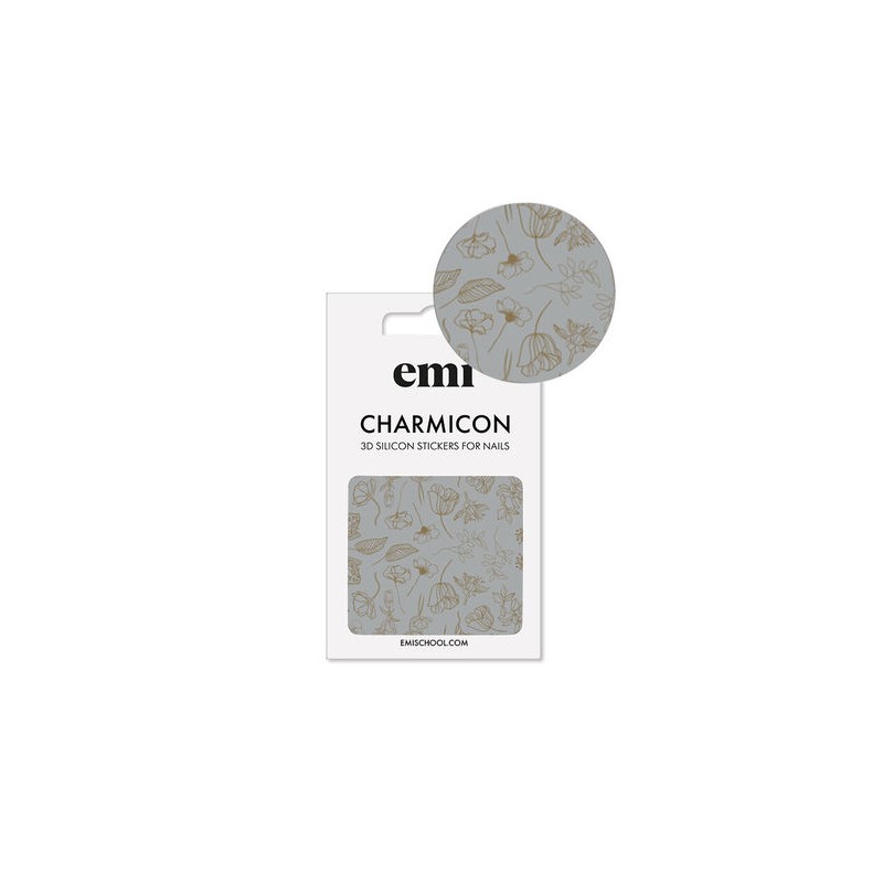 Sticker Charmicon 3D 178 Golden Flowers